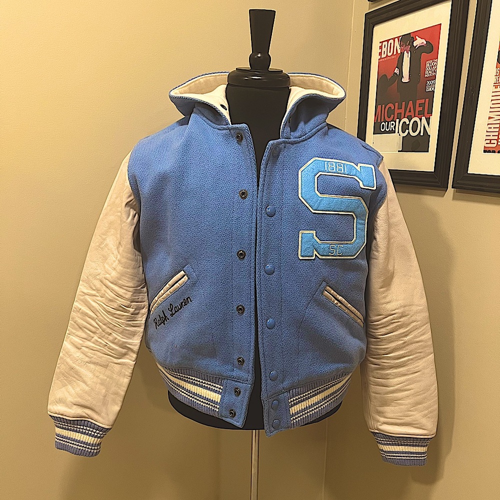 Polo Ralph Lauren Spelman Collection jacket (light blue/white) sizes L & S